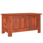 vidaXL Storage Chest with Lid Brown Solid Wood Acacia