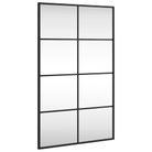 vidaXL Wall Mirror Black 19.7"x31.5" Rectangle Iron