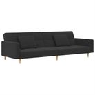 vidaXL 2-Seater Sofa Bed with Two Pillows Dark Gray Fabric