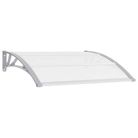 vidaXL Door Canopy Gray 47.2"x39.4" PC