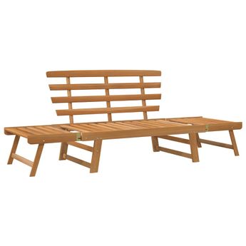 vidaXL Patio Bench 2-in-1 74.8" Solid Acacia Wood
