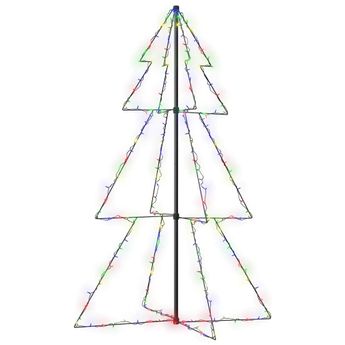 vidaXL Christmas Cone Tree 200 LEDs Indoor and Outdoor 3x5 ft