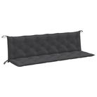 vidaXL Garden Bench Cushions 2pcs Melange Anthracite 200x50x7 cm Fabric
