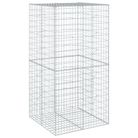 vidaXL Gabion Basket with Cover 100x100x200 cm Galvanised Iron