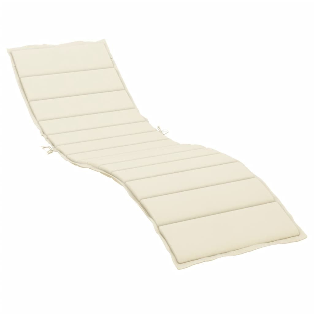 vidaXL Sun Lounger Cushion Cream 78.7"x19.7"x1.2" Oxford Fabric