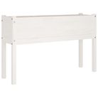 vidaXL Garden Planter White 43.3"x12.2"x27.6" Solid Wood Pine