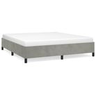 vidaXL Bed Frame without Mattress Light Gray California King Velvet
