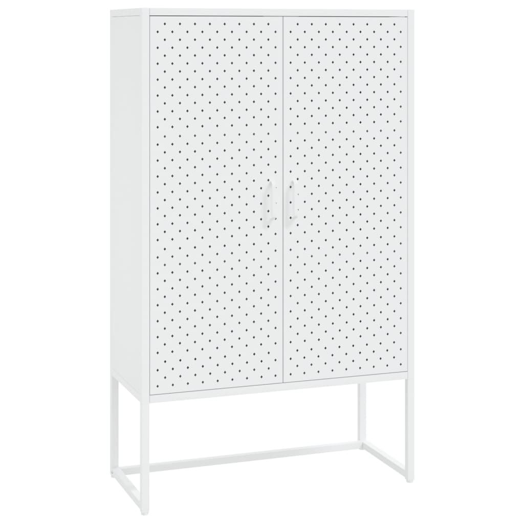 vidaXL Highboard White 31.5"x13.8"x53.1" Steel