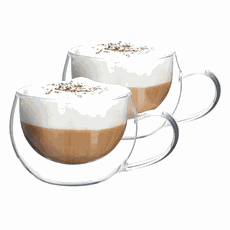 Thermo cups, set of 2, cappuccino cup, 280 ml, HOTCOOL TYPE 1
