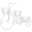 vidaXL Plant Stand Bicycle Shape Vintage Style Metal