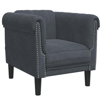 vidaXL Sofa Chair Dark Gray Velvet