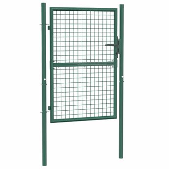 vidaXL Fence Gate Steel 39.4x49.2" Green
