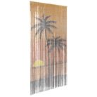 vidaXL Insect Door Curtain Palm Tree Print 100x220 cm Bamboo