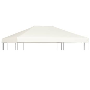 vidaXL Gazebo Top Cover 1 oz/ftÂ² 13.1'x9.8' Cream White