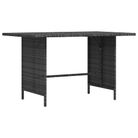 vidaXL Patio Dining Table Gray 43.3"x27.6"x25.6" Poly Rattan