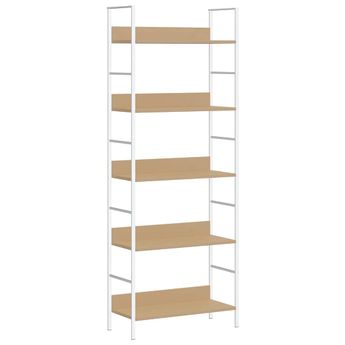 vidaXL 5-Layer Book Shelf Oak 60x27.6x158.5 cm Engineered Wood
