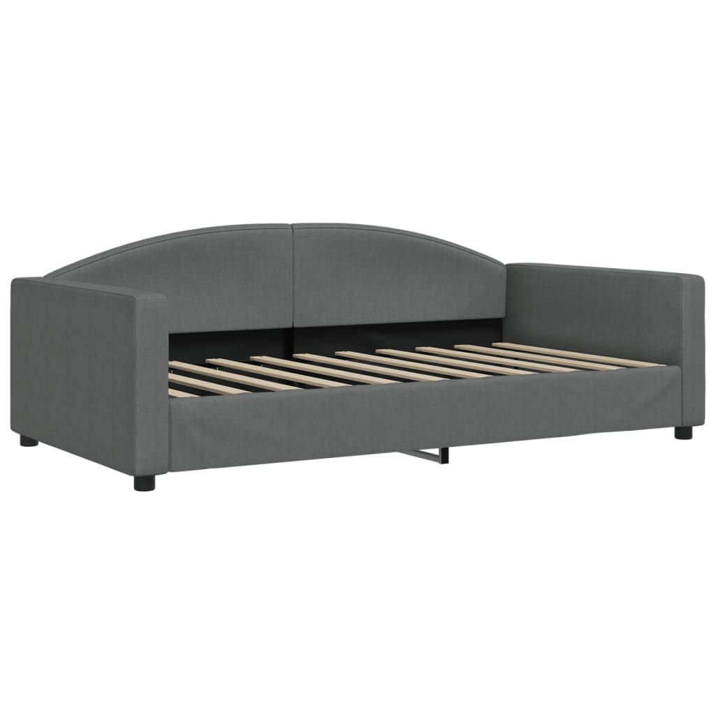 vidaXL Day Bed without Mattress Dark Grey 100x190 cm Fabric