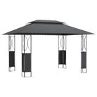 vidaXL Gazebo with Roof Anthracite 157.5"x118.1"x106.3" Steel