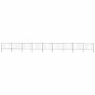 vidaXL Garden Fence with Spear Top Steel 1603.5x120 cm Black