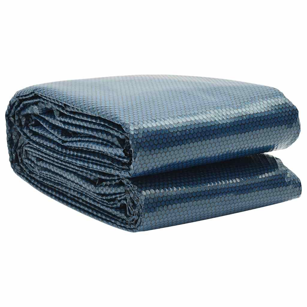 vidaXL Floating PE Solar Pool Film 488x244 cm Black and Blue