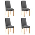 vidaXL Dining Chairs 4 pcs Gray Fabric