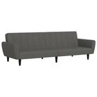 vidaXL 2-Seater Sofa Bed Dark Gray Velvet