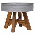 vidaXL Coffee Table Mixed Recycled Wood 60x45 cm Silver