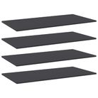 vidaXL Bookshelf Boards 4 pcs Grey 100x50x1.5 cm Engineered Wood