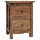vidaXL Nightstand Solid Mahogany Wood 15.7"x11.8"x20.1"