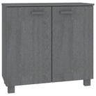 vidaXL Sideboard HAMAR Dark Gray 33.5"x13.8"x31.5" Solid Wood Pine