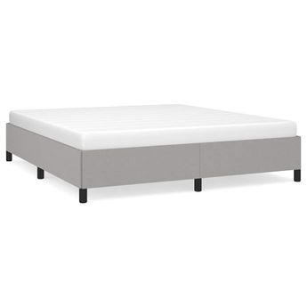 vidaXL Bed Frame without Mattress Light Grey California King Fabric