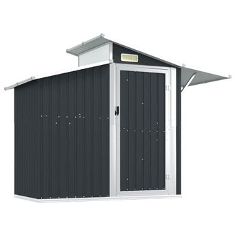 vidaXL Garden Shed Anthracite 270x130x208.5 cm Galvanised Steel