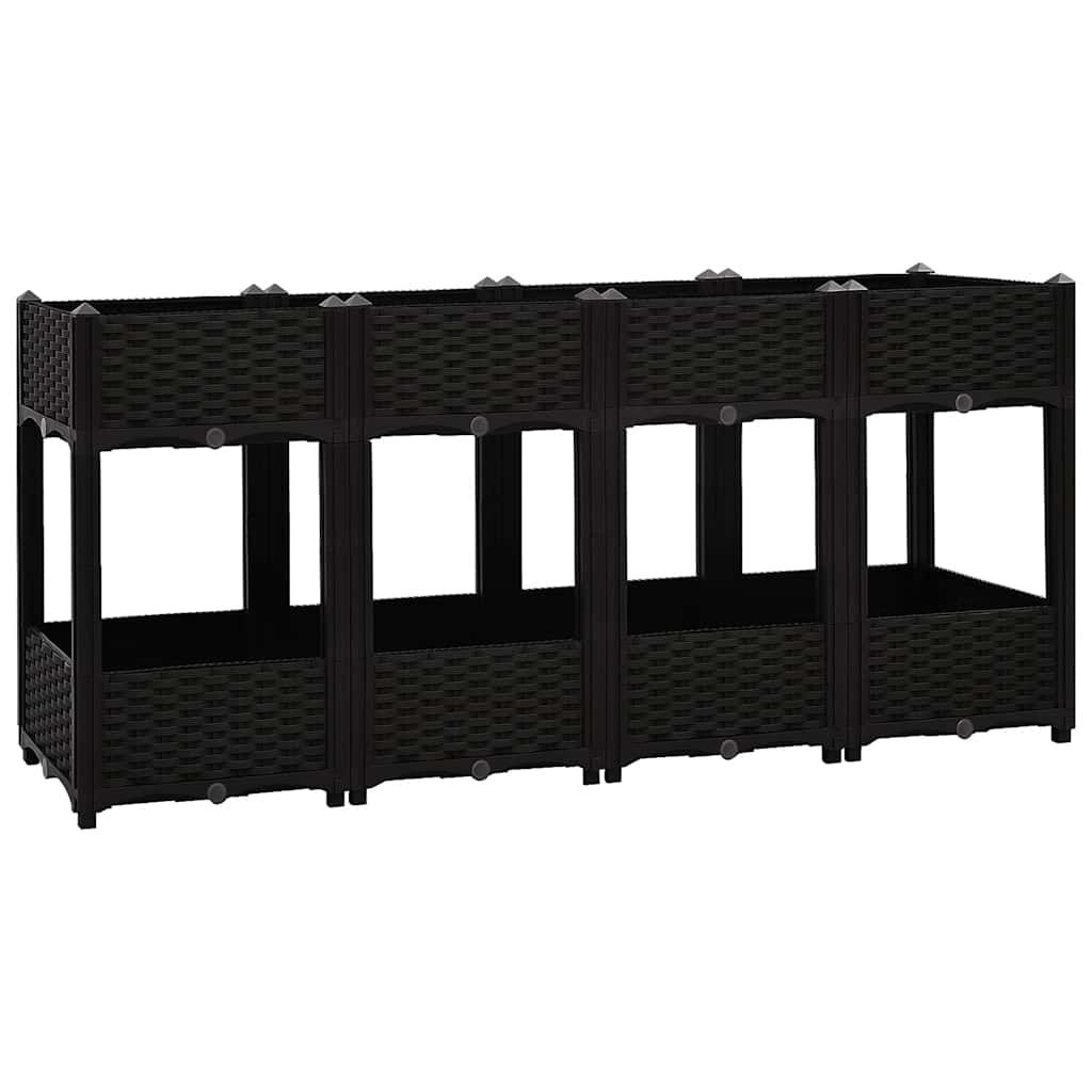 vidaXL Raised Bed 63"x15.7"x28" Polypropylene