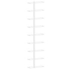 vidaXL Wall-mounted Wine Rack for 9 Bottles White Iron