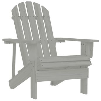 vidaXL Patio Chair Wood Gray