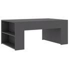 vidaXL Coffee Table Gray 39.4"x23.6"x16.5" Engineered Wood