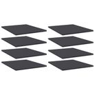 vidaXL Bookshelf Boards 8 pcs Grey 40x50x1.5 cm Engineered Wood