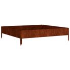vidaXL Garden Raised Bed 39.4"x39.4"x10.2" Corten Steel