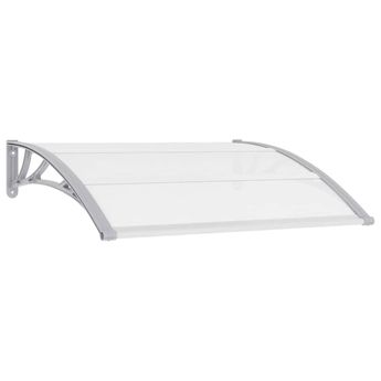 vidaXL Door Canopy Gray 47.2"x39.4" PC