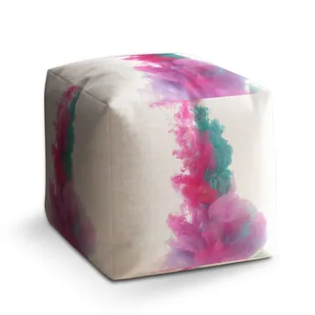Sablio Taburet Cube Barevný kouř - 60x60x60 cm