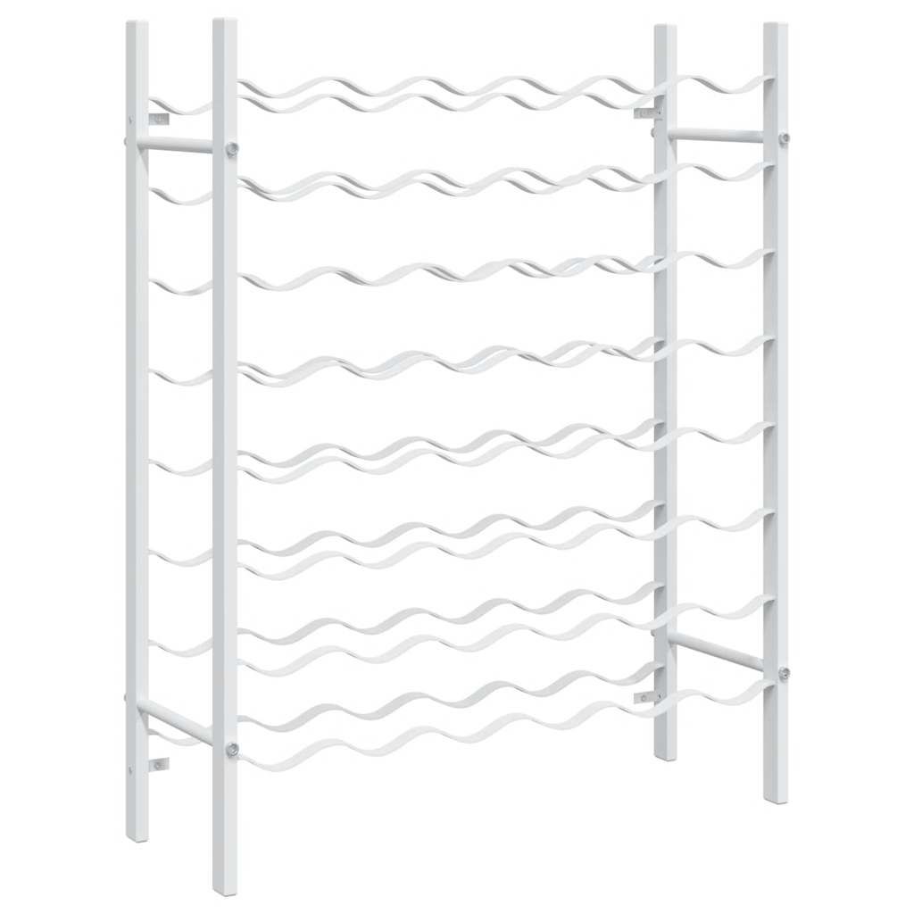 vidaXL Wine Rack for 48 Bottles White Metal