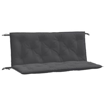 vidaXL Garden Bench Cushions 2pcs Melange Anthracite 120x50x7 cm Fabric
