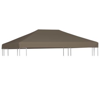 vidaXL Gazebo Top Cover 9.1 oz/ydÂ² 9.8'x9.8' Taupe
