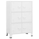 vidaXL Industrial Storage Chest White 29.5"x15.7"x45.3" Metal