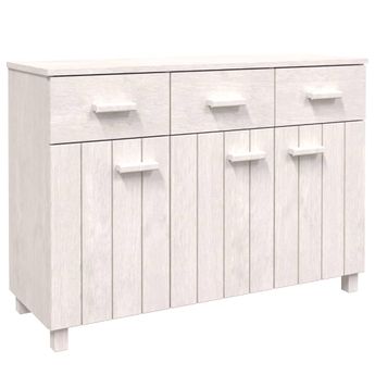 vidaXL Sideboard HAMAR White 44.5"x15.7"x31.5" Solid Wood Pine