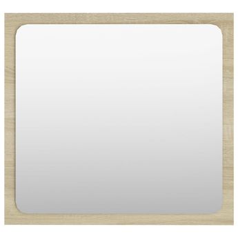 vidaXL Bathroom Mirror Sonoma Oak 15.7"x0.6"x14.6" Engineered Wood
