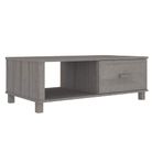 vidaXL Coffee Table HAMAR Light Gray 39.4"x21.7"x13.8" Solid Wood Pine