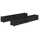 vidaXL Garden Planters 2 pcs Black 78.7"x12.2"x12.2" Solid Wood Pine