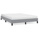 vidaXL Bed Frame without Mattress Light Gray 59.8"x79.9" Queen Fabric