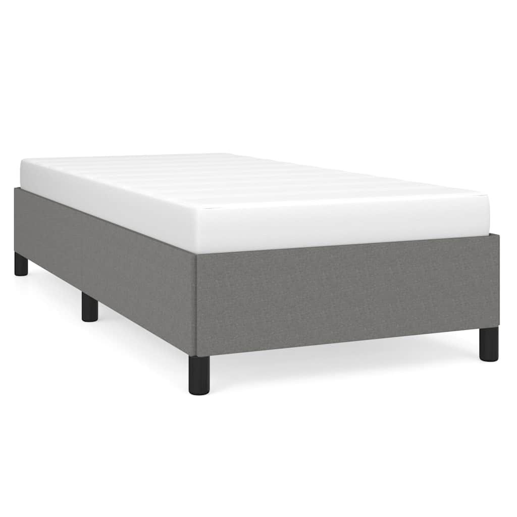 vidaXL Bed Frame without Mattress Dark Gray 39.4"x74.8" Twin Fabric